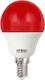Elvhx LED Bulb 1.8W 72mm for Socket E14 and Shape G45 Red 160lm