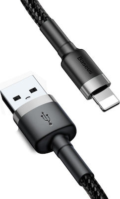 Baseus Cafule IP Edition Împletit USB-A la Cablu Lightning Negru 3m (CALKLF-RG1)