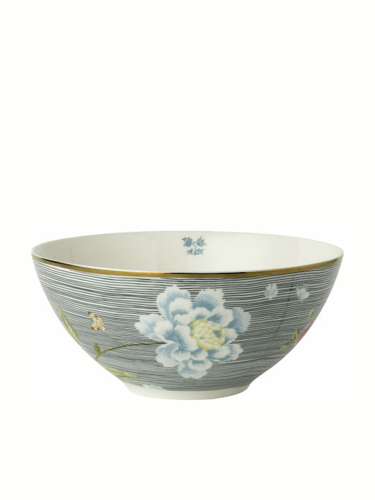 Laura Ashley Heritage Porcelain Salad Bowl Midnight Pinstripe 16x16x7cm