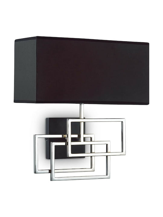 Ideal Lux Luxury AP1 Lamp Wall Silver 35x35x20cm