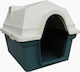 Dog House with Chimney Dog House Plastic Indoor Green 63x84x62.9cm