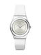 Swatch Madame Blanchette Ceas cu Alb Curea de Piele