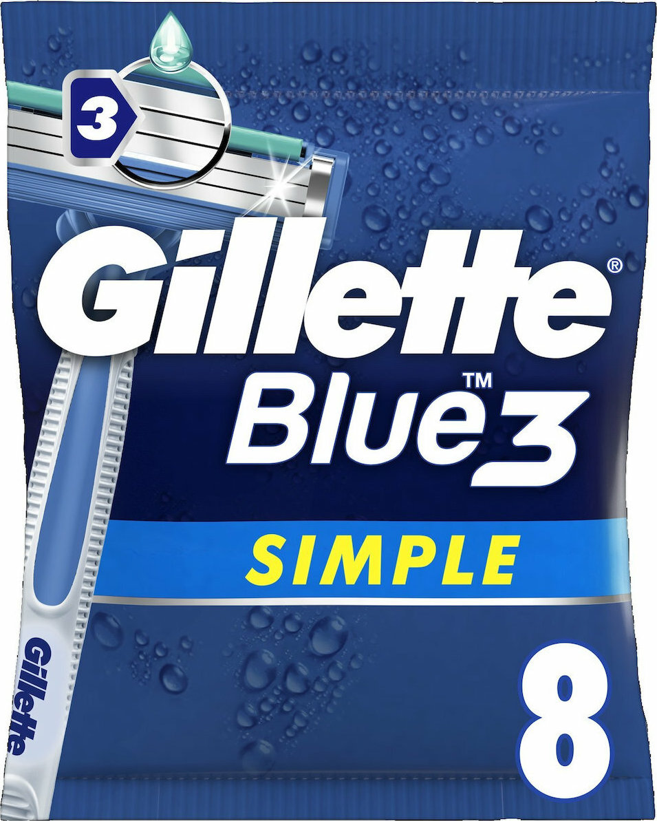 Gillette Blue 3 Simple Ξυραφάκια μιας Χρήσης 8τμχ - Skroutz.gr