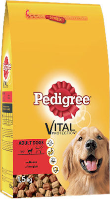 Pedigree Vital Protection 1.5kg Dry Food for Adult Dogs of Medium Breeds with Vegetables and Calf