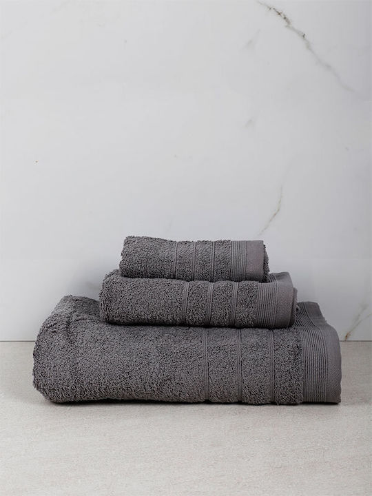 Sunshine Bath Towel Set 3pcs Chimbouri 9 Grey W...