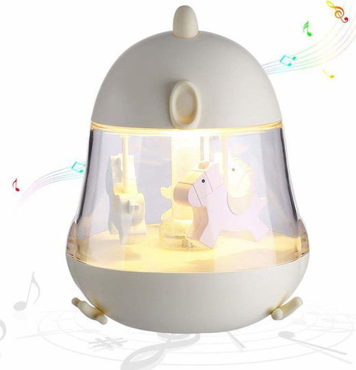 Factory Rotating Kids Decorative Lamp Carousel - Cute Chick Yellow 16x12x16εκ.