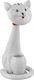 Horoz Electric LED Kinder Dekorative Lampe Katze Weiß 32εκ.