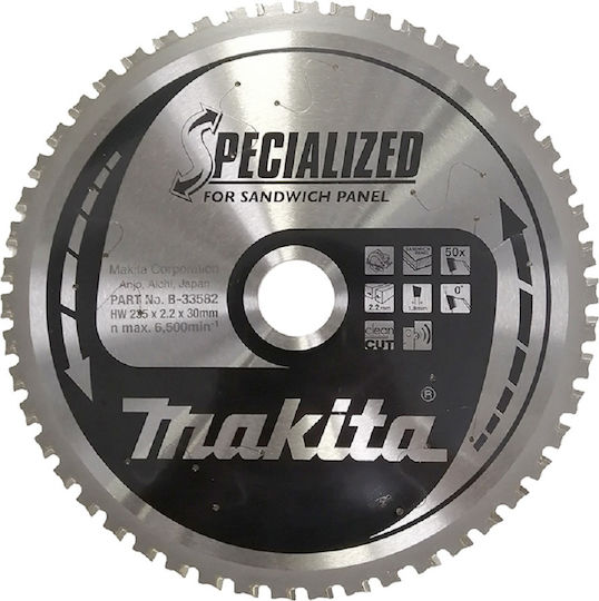 Makita Saw blade Specialized Sandwich Panel Cutting Disc for Panels Hole Diameter 235mm 1pcs