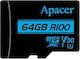 Apacer R100 SDXC 64GB Class 10 U3 V30 UHS-I