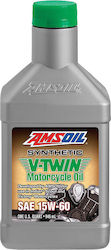 Amsoil V-Twin Sintetic Ulei de motocicletă pentru motoare în 4 timpi 15W-60 946ml