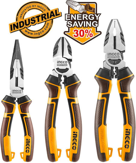 Ingco Pliers set Length 200mm 3pcs