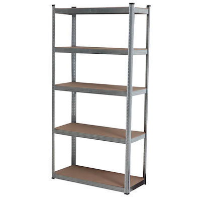 Bormann BSR1900 Galvanized Dexion with 5 Wooden Shelves L90xD40xH190cm