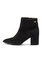 Xti Suede Women's Ankle Boots with Medium Heel Black