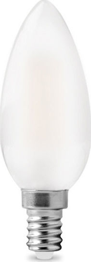 Fos me Λάμπα LED 6W για Ντουί E14 και Σχήμα C35 Θερμό Λευκό 520lm