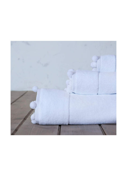 Nima Hand Towel Plush 36274 30x50cm. White Weight 600gr/m²