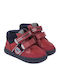 Παιδικά Sneakers High με Σκρατς Κόκκινα