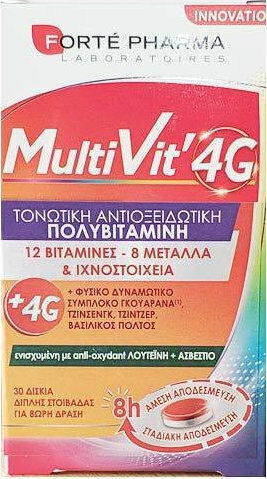 Forte Pharma MultiVit Multivitamin für Energie, Stärkung des Immunsystems & die Knochengesundheit geeignet für Erwachsene 50+ 30 Tabletten