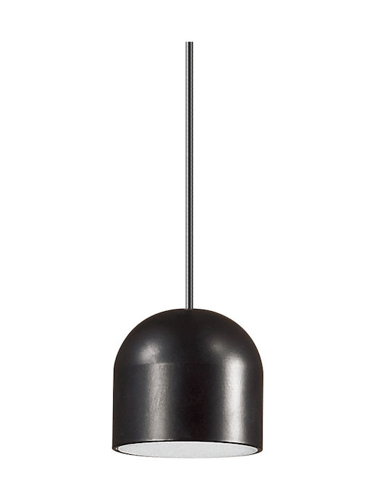 Ideal Lux Tall SP1 Pendant Light LED Bell with Warm White Light Black