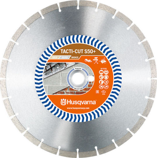 Husqvarna Cutting Disc for Construction Materials Diamond Tacti-Cut S50+ Cutting Disc Construction Materials Hole Diameter 350mm 1pcs