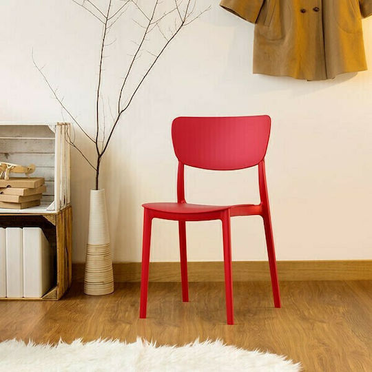 Καρέκλα Monna 127 Red 45x53x82εκ.