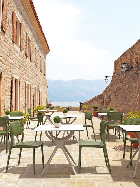 Outdoor Chair Polypropylene Lucy 129 Olive Gree...