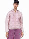 Kurz Damen Puffer Jacke für Winter Rosa