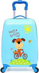 A2S Happy Birthday Puppy Παιδική Βαλίτσα με ύψος 45cm σε Γαλάζιο χρώμα
