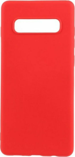 Senso Liquid Umschlag Rückseite Silikon Rot (Galaxy S10e)