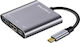 Cabletime USB-C Docking Station mit HDMI 4K PD Silber (CT-C160-PU31-CMHD31-S0.15)