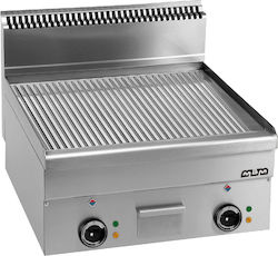 MBM EFT66R Commercial Flat Top Electric Griddle with Ribbed Plate 7.5kW 60x60x27cm