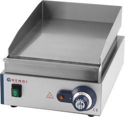 Hendi Gewerbliche Flachgrillplatten Elektrisch 30x42x22.5cm 2kW mit glatter & geriffelter Platte Blue Line