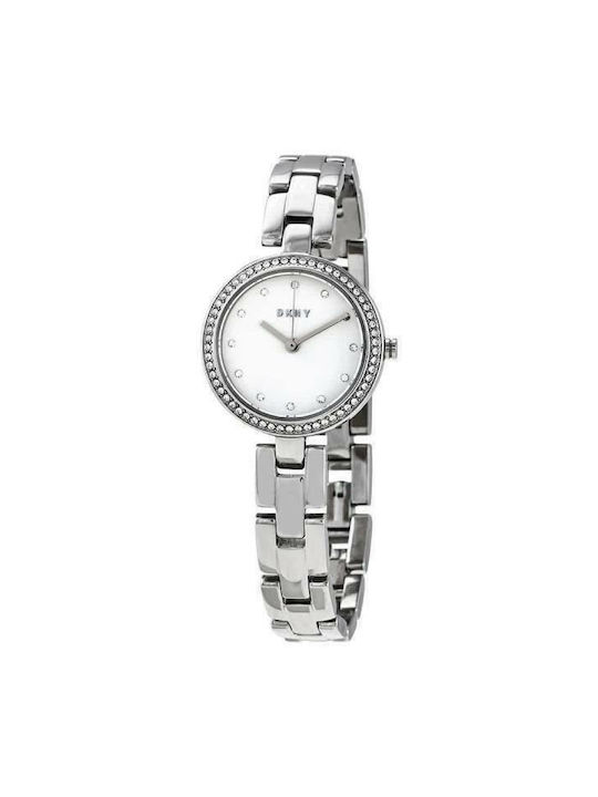 DKNY City Link Uhr mit Silber Metallarmband