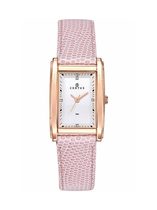 Certus Watch with Pink Leather Strap 646244