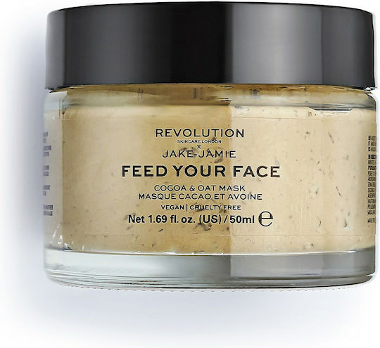 Revolution Beauty Jake Jamie Feed Your Cocoa & Oat Face & Eye Mask 50ml