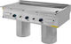 Karamco Gewerbliche Flachgrillplatten LPG Chrom 140x70x85cm 21kW mit glatter & geriffelter Platte TC.7TIF140