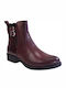 Fardoulis 143 Leather Women's Ankle Boots Burgundy