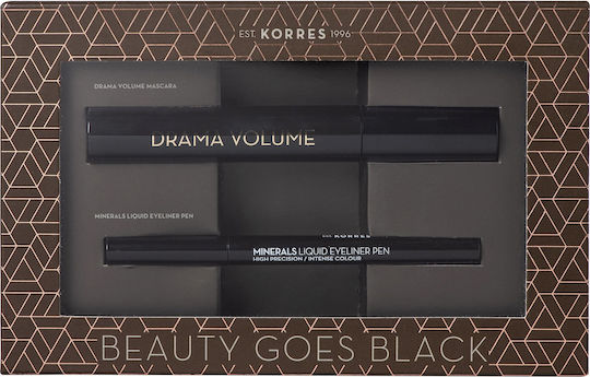 Korres Beauty Goes Black Σετ Μακιγιάζ για τα Μάτια 2τμχ 01 Black