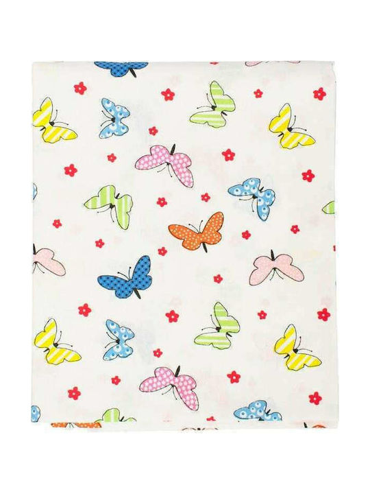 Dimcol Butterfly Kinderbettbezug Einzel Flanell Mehrfarbig 160x240cm