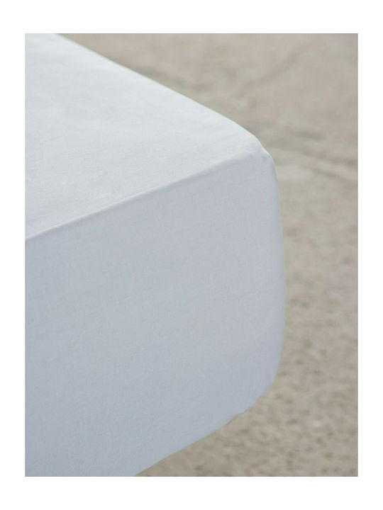 Nima Sheet King Size with Elastic 180x200+32cm. Primal 22955 White