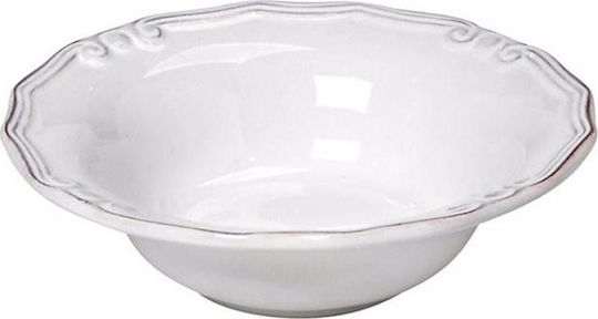 Espiel Tiffany Cereal Serving Bowl Round Ceramic White with Diameter 15cm
