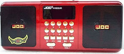 Joc H1822BT Tabletop Radio Rechargeable with USB Red