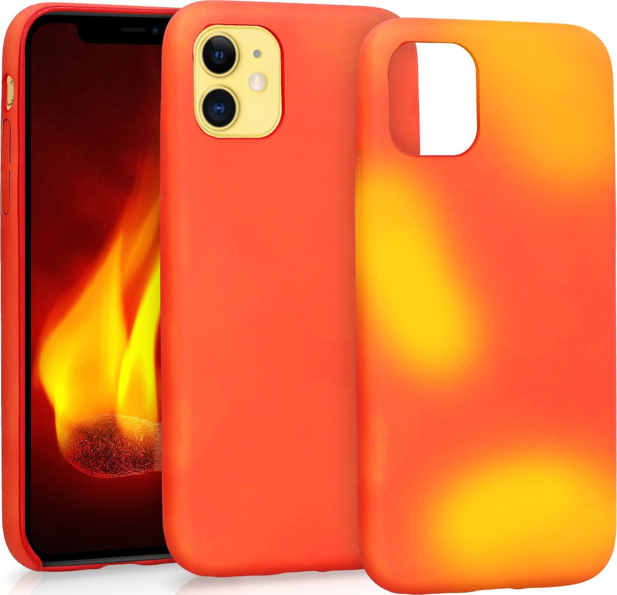 KWmobile Thermal Sensor Back Cover ΚόκκινοΚίτρινο (iPhone 11) Skroutz.gr