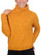 Only Damen Langarm Pullover Rollkragen Golden Yellow