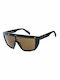 Italia Independent Men's Sunglasses with Black Plastic Frame and Brown Lens 0912.DHA.044