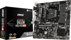 MSI B450M Pro-VDH Max Placă de bază Micro ATX cu AMD AM4 Socket