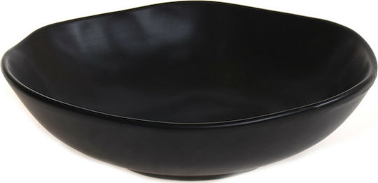 Marva Africa Plate Soup Ceramic Black with Diameter 20.5cm