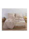 Nef-Nef Homeware Bettlaken King Size mit Gummiband 180x200+35cm. Basic Beige