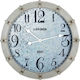 Artekko Antique Wall Clock Plastic Silver Ø62cm
