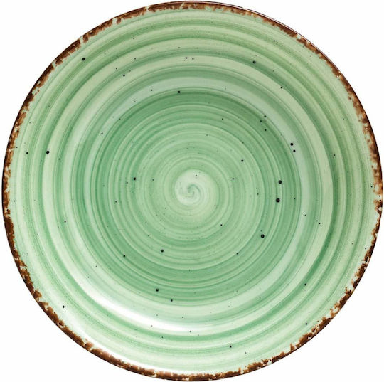Güral Porselen Avanos Πιάτο Βαθύ από Πορσελάνη Green με Διάμετρο 20cm