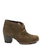 Ragazza Suede Women's Ankle Boots with Medium Heel Puro